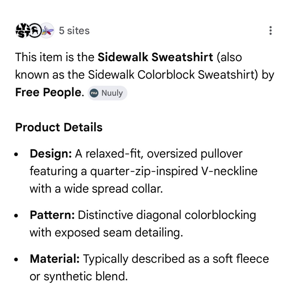 Free People Sidewalk Pullover - Picture 5 of 5